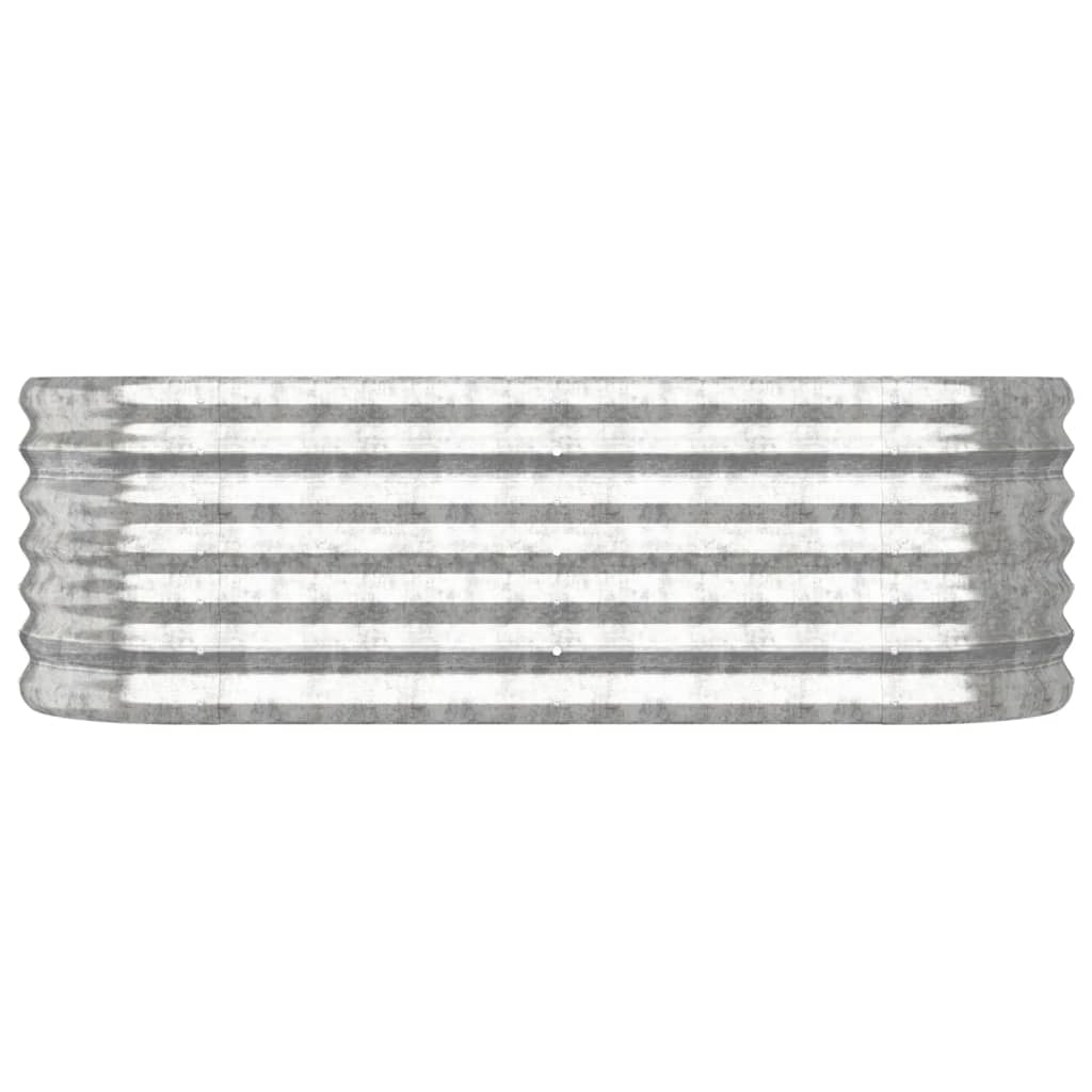 Lit surélevé en acier thermolaqué 114x40x36 cm argent
