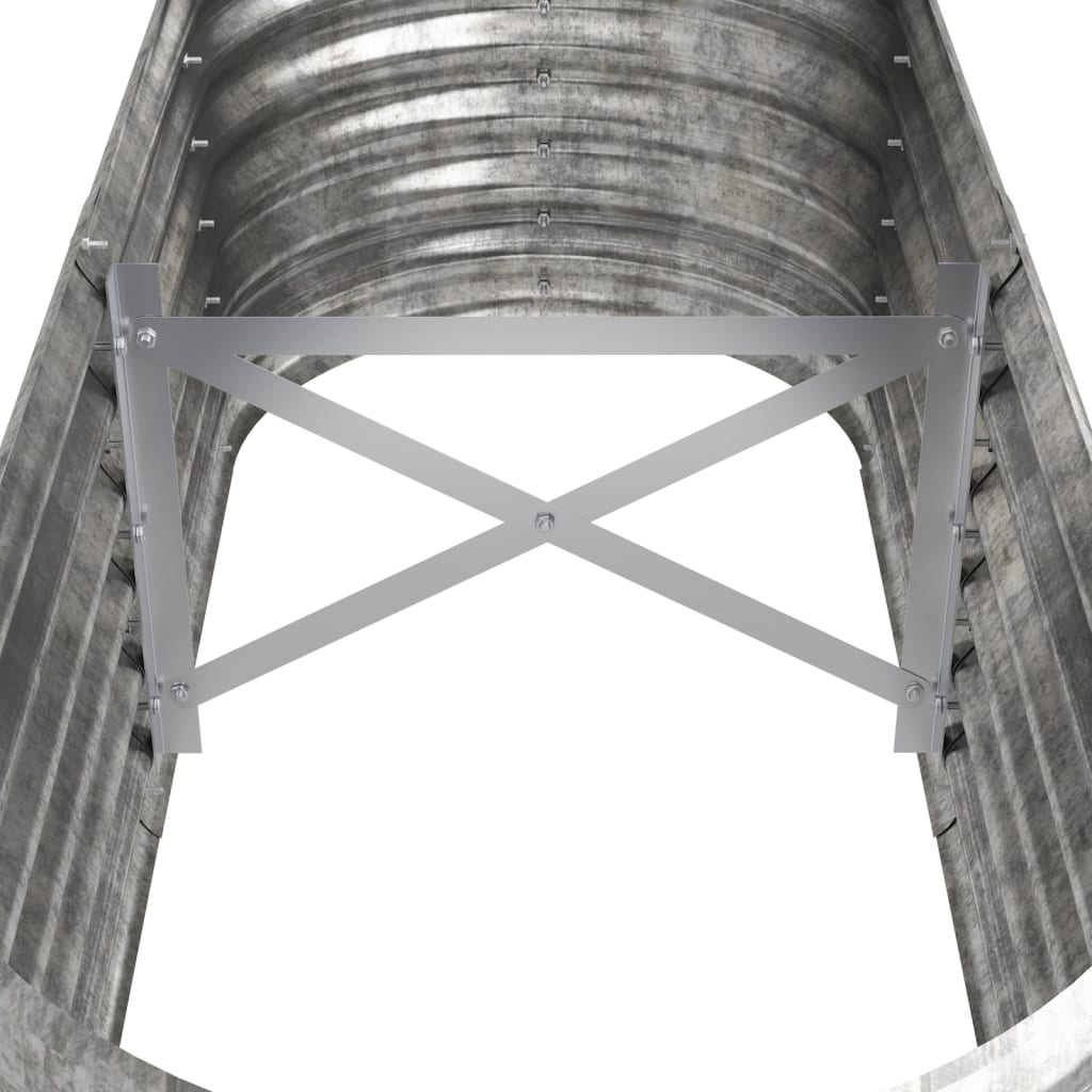 Lit surélevé en acier thermolaqué 114x40x36 cm argent