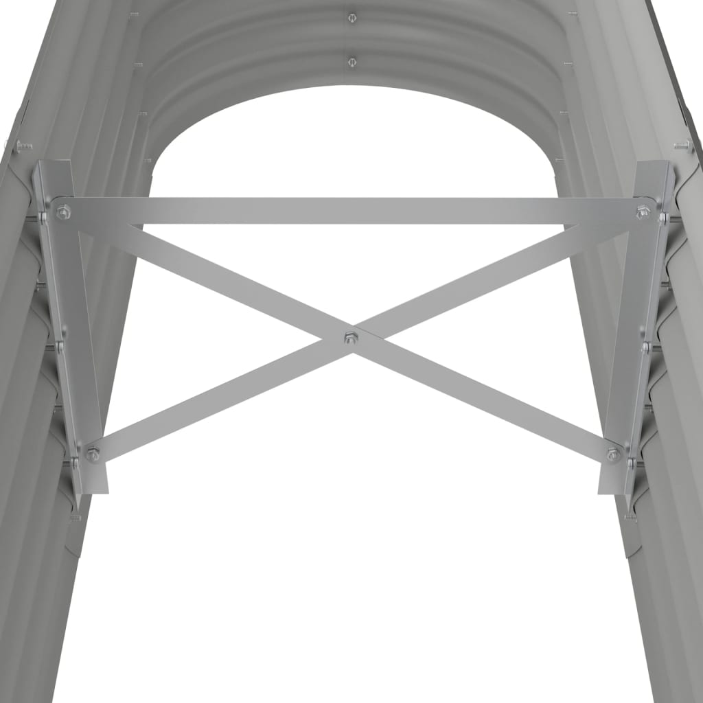 Raised bed powder-coated steel 152x40x36 cm grey