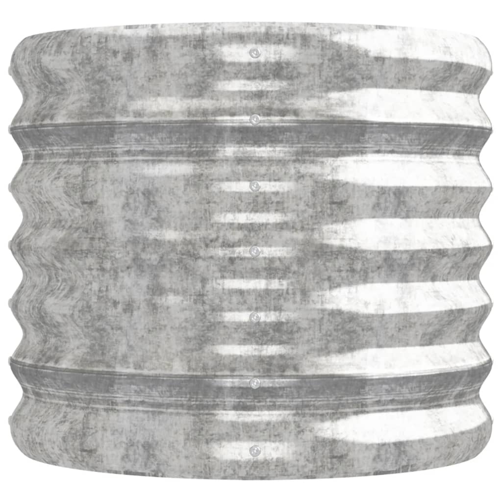 Raised bed powder-coated steel 224x40x36 cm silver