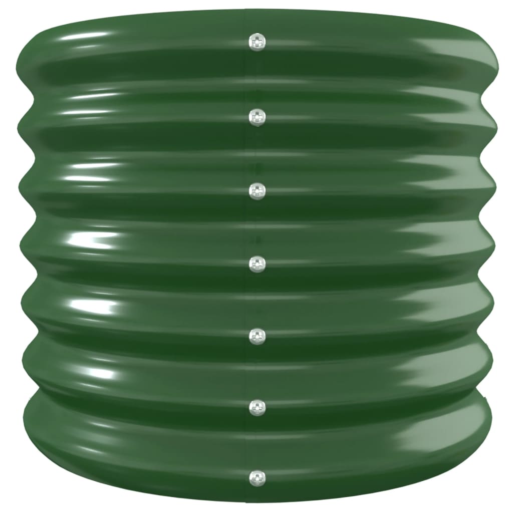 Raised bed powder-coated steel 260x40x36 cm green