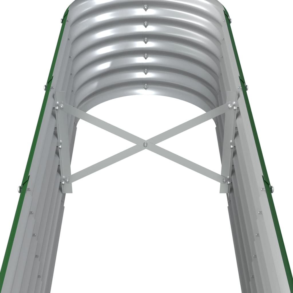 Raised bed powder-coated steel 260x40x36 cm green