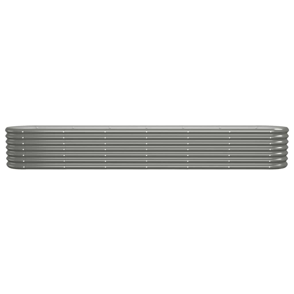 Lit surélevé en acier thermolaqué 260x40x36 cm gris