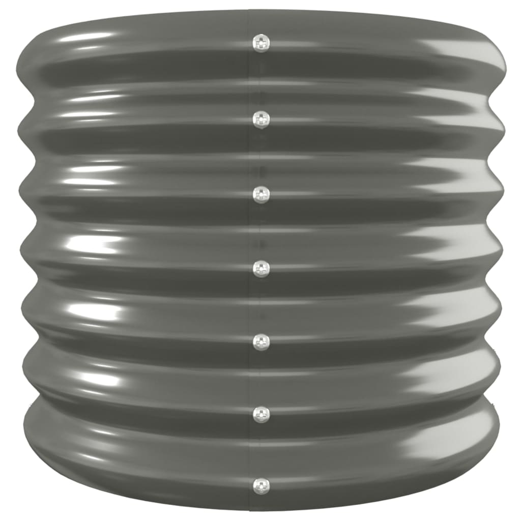 Lit surélevé en acier thermolaqué 260x40x36 cm gris