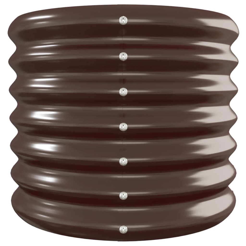 Raised bed powder-coated steel 260x40x36 cm brown