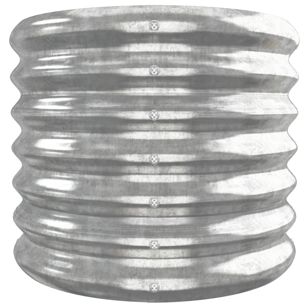 Lit surélevé en acier thermolaqué 260x40x36 cm argent