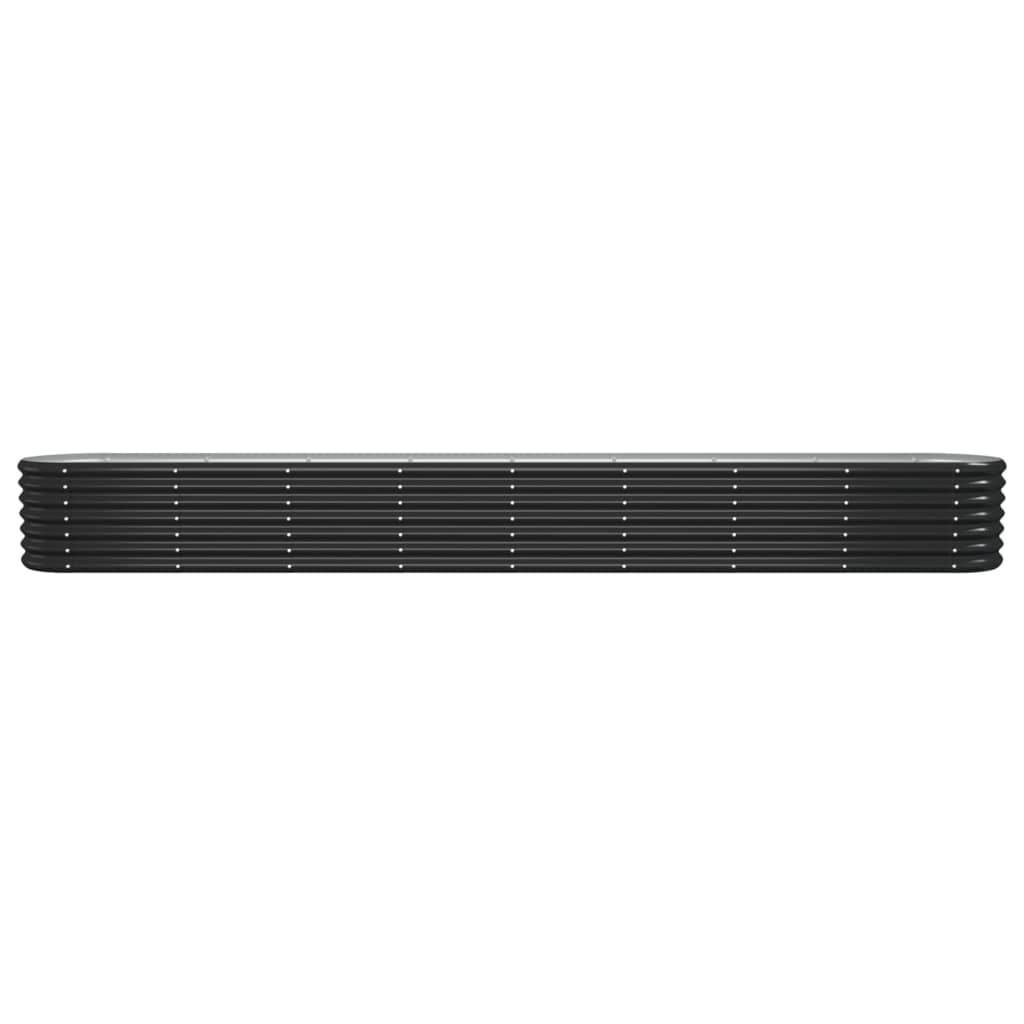 Raised bed powder-coated steel 332x40x36 cm anthracite