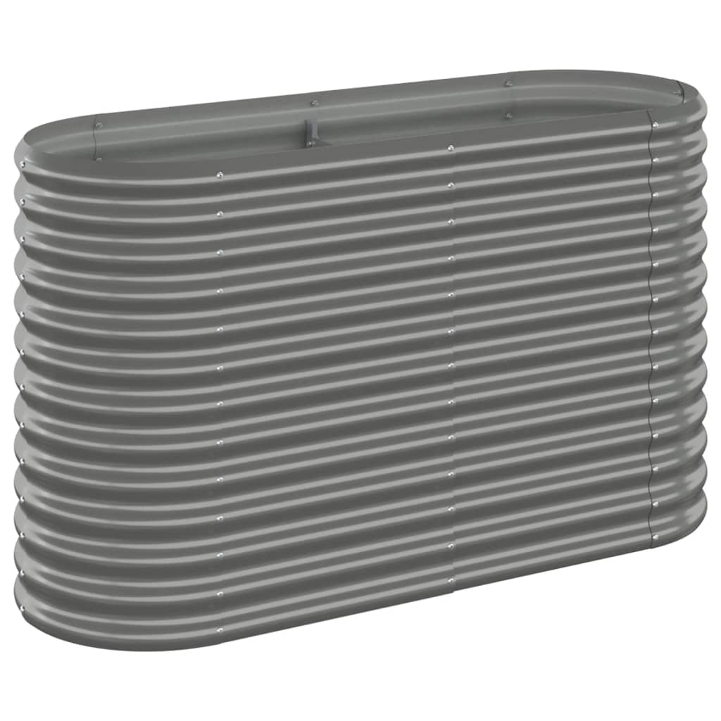 Lit surélevé en acier thermolaqué 114x40x68 cm gris