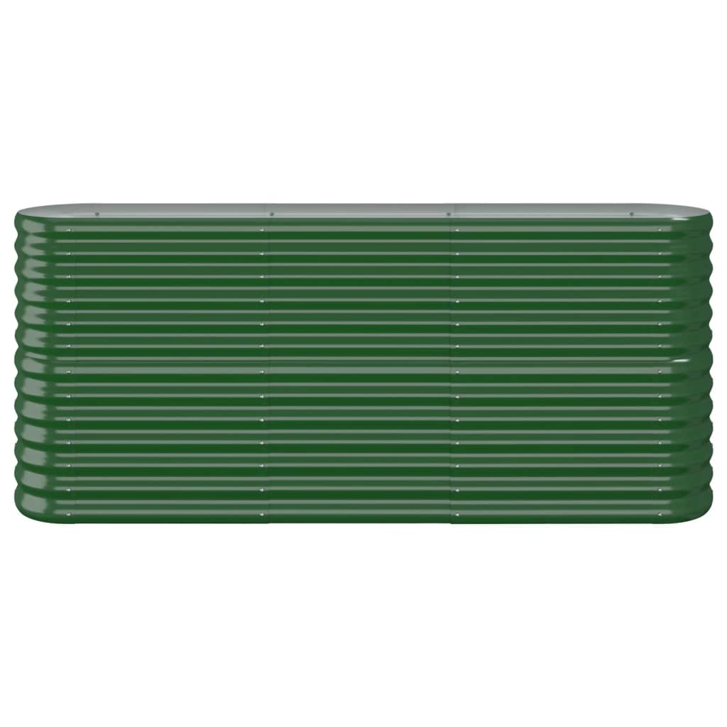 Raised bed powder-coated steel 152x40x68 cm green