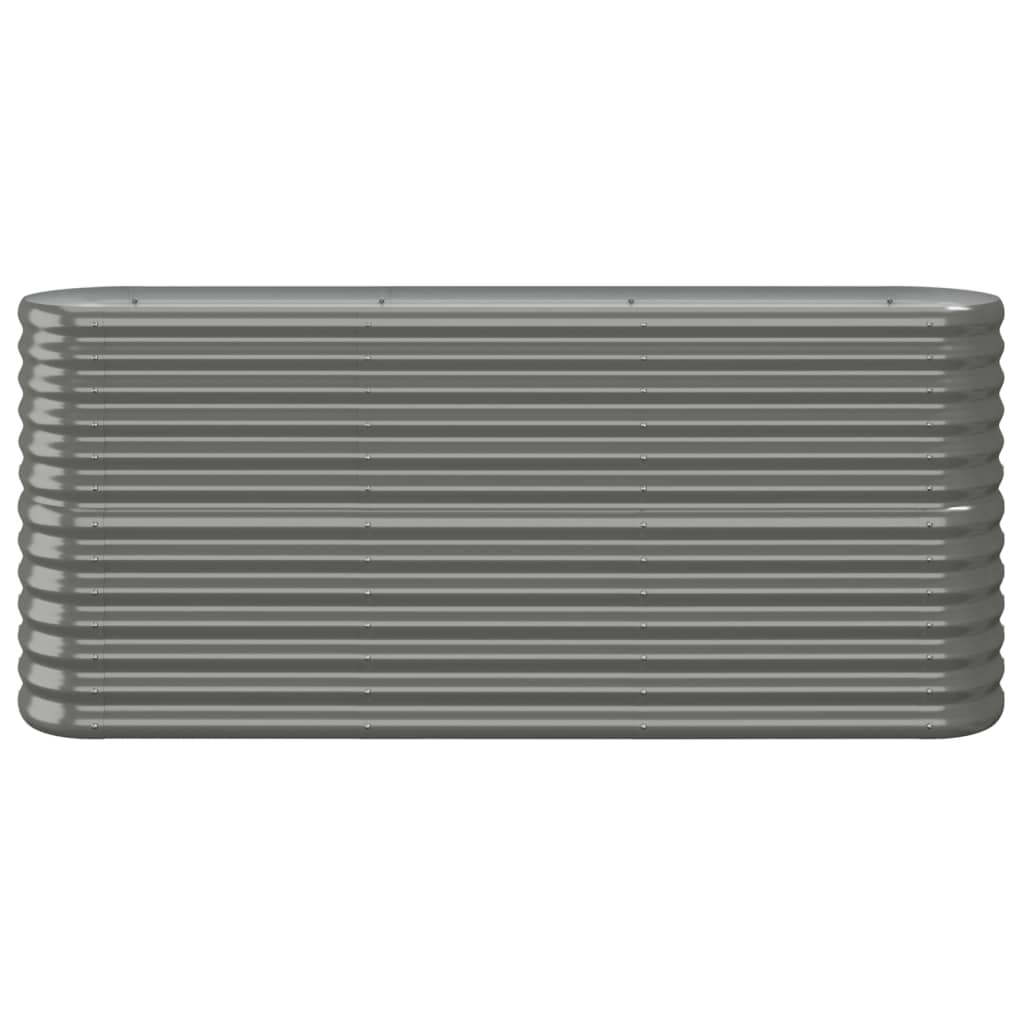 Raised bed powder-coated steel 152x40x68 cm grey