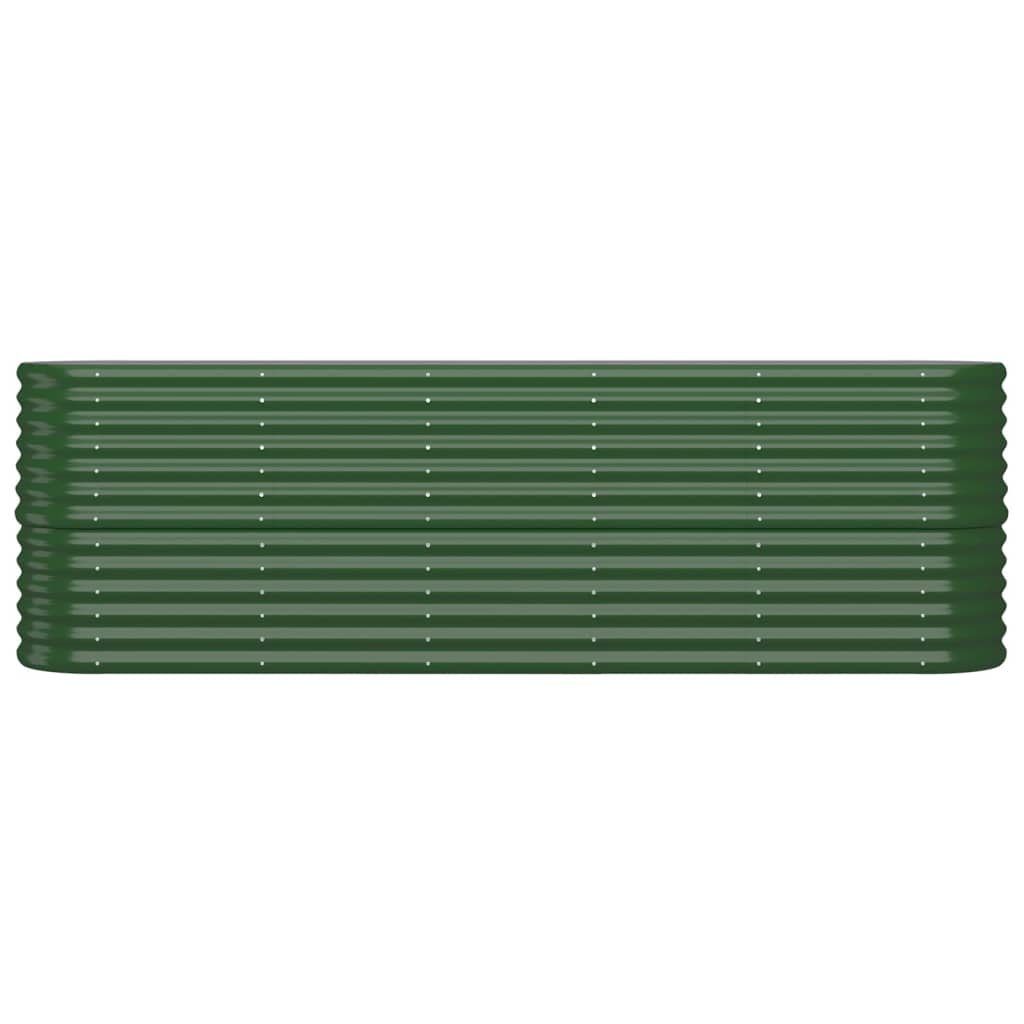 Raised bed powder-coated steel 224x40x68 cm green