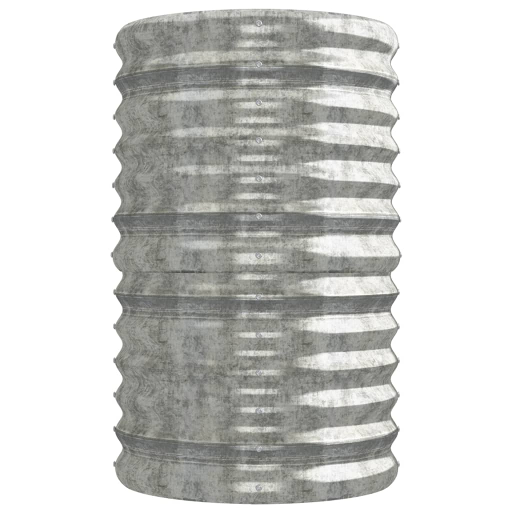 Hochbeet Verzinkter Stahl 224x40x68 cm Silbern