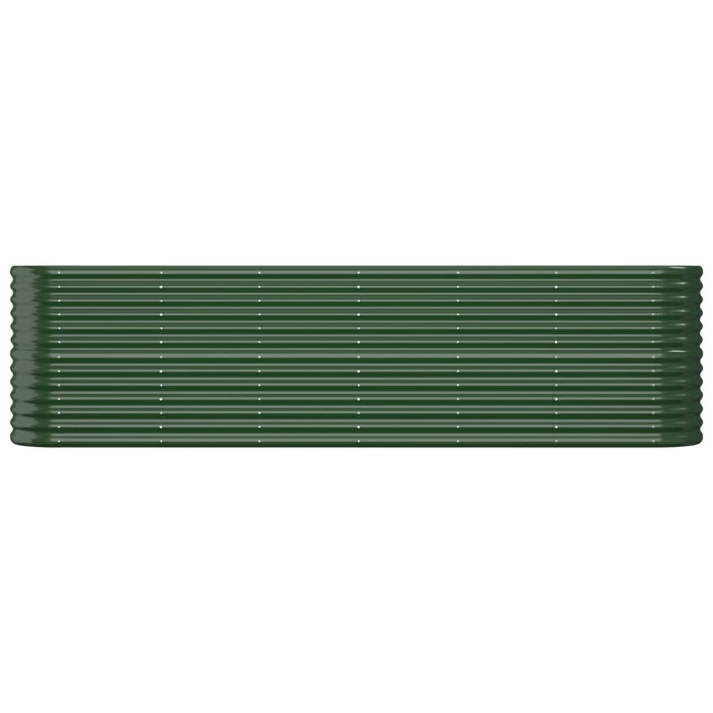 Lit surélevé en acier thermolaqué 260x40x68 cm vert