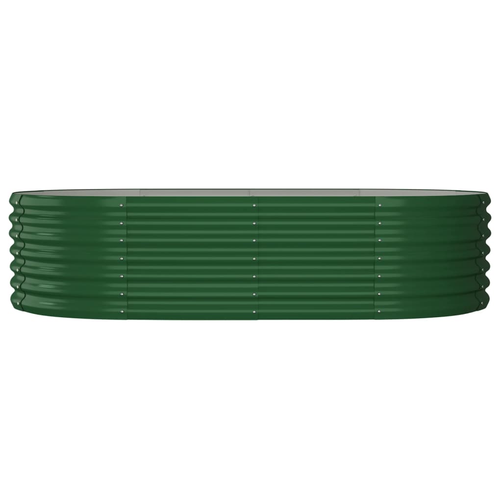 Raised bed powder-coated steel 152x80x36 cm green