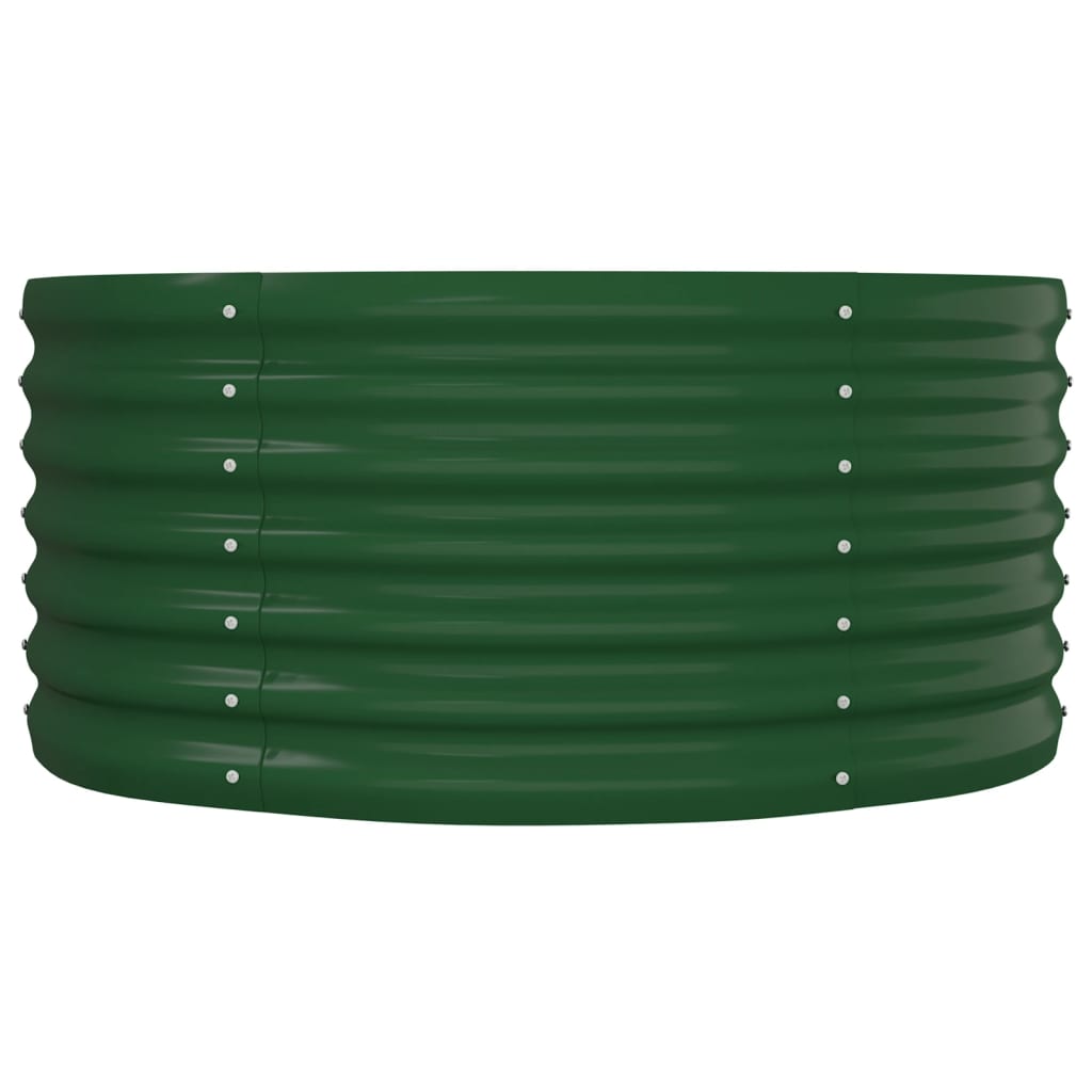 Raised bed powder-coated steel 152x80x36 cm green