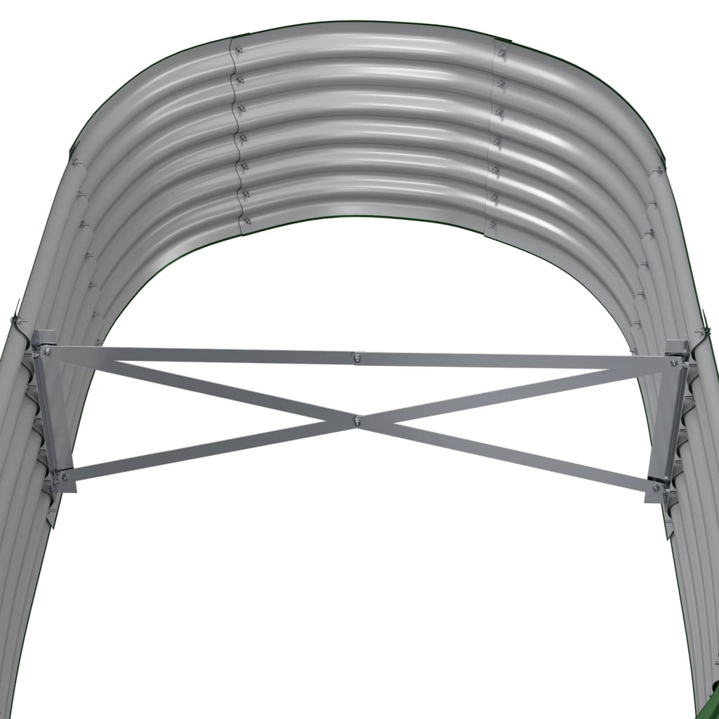 Raised bed powder-coated steel 152x80x36 cm green