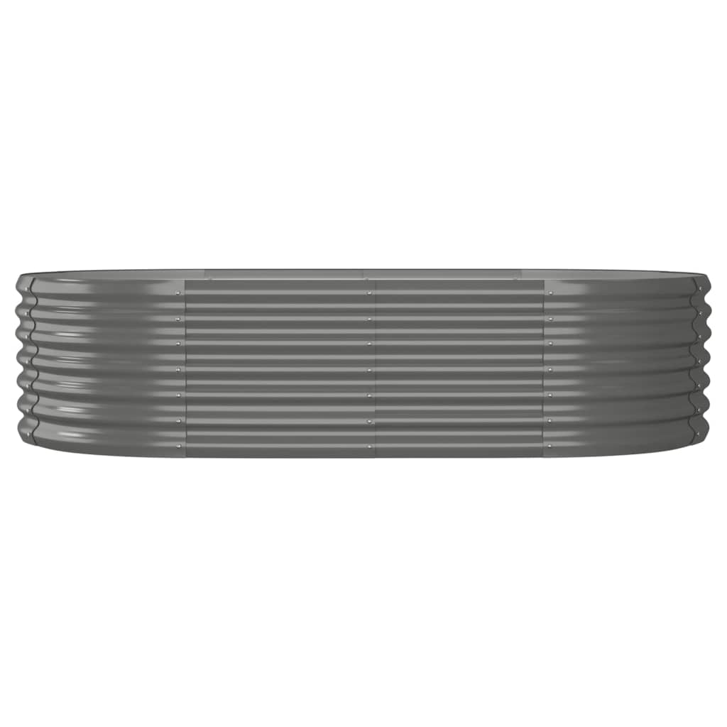 Raised bed powder-coated steel 152x80x36 cm grey