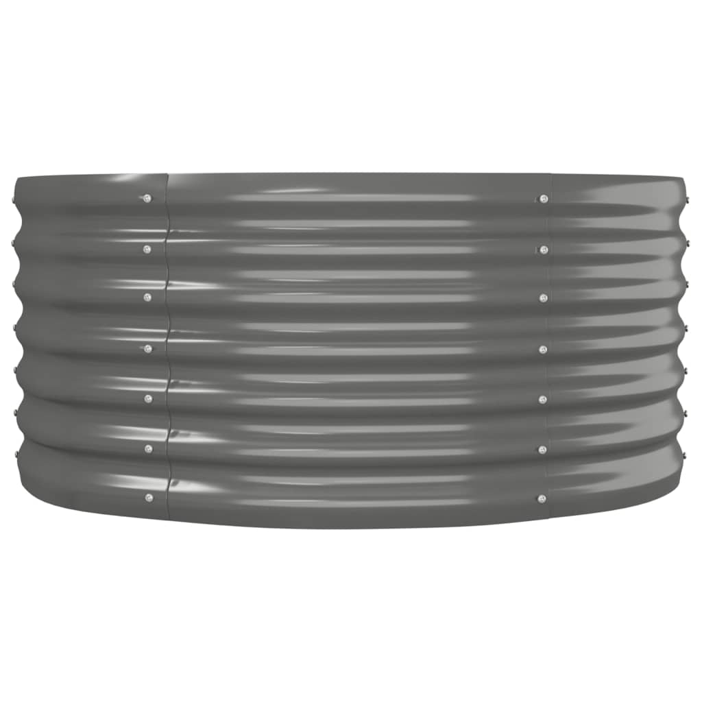 Raised bed powder-coated steel 152x80x36 cm grey