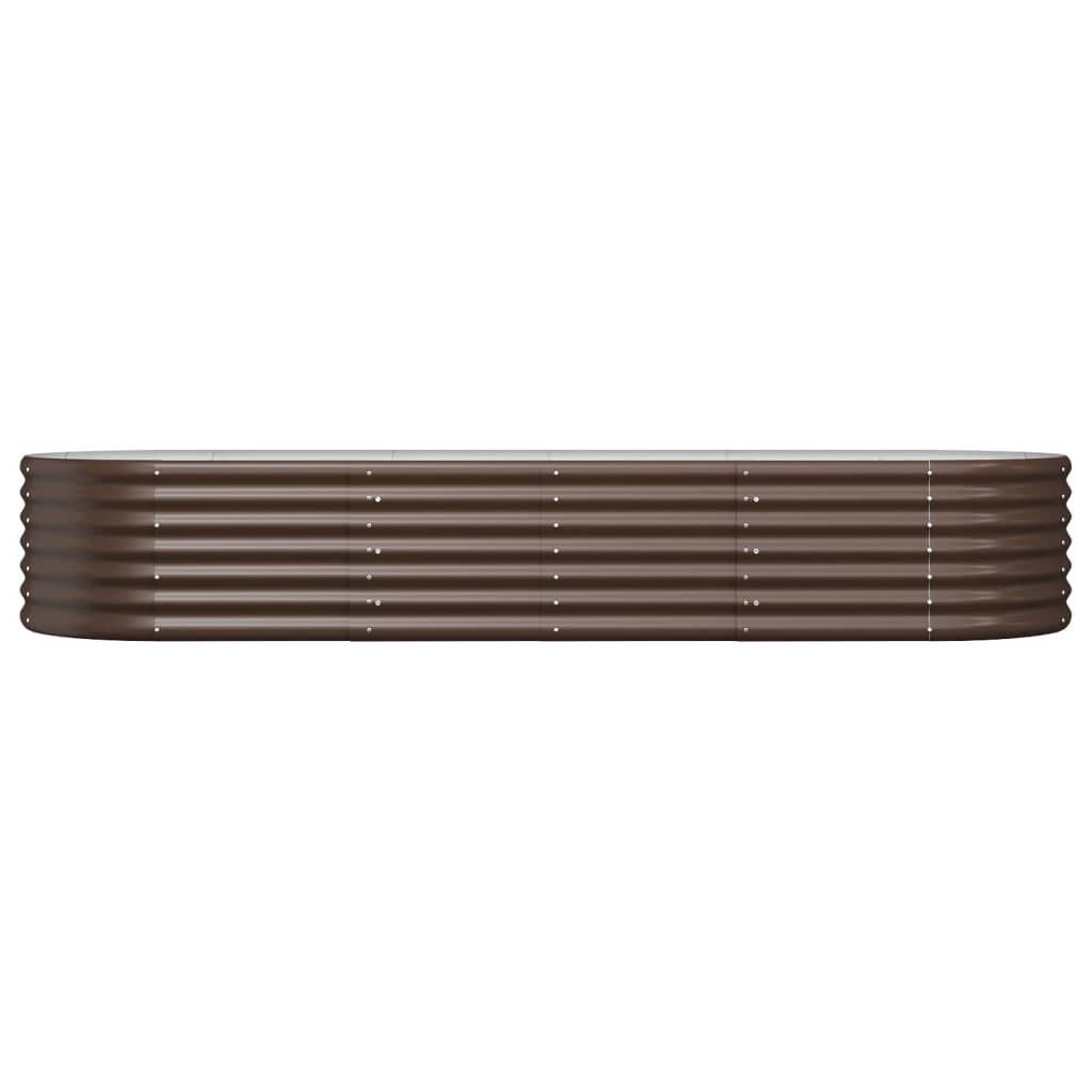 Hochbeet Verzinkter Stahl 224x80x36 cm Braun
