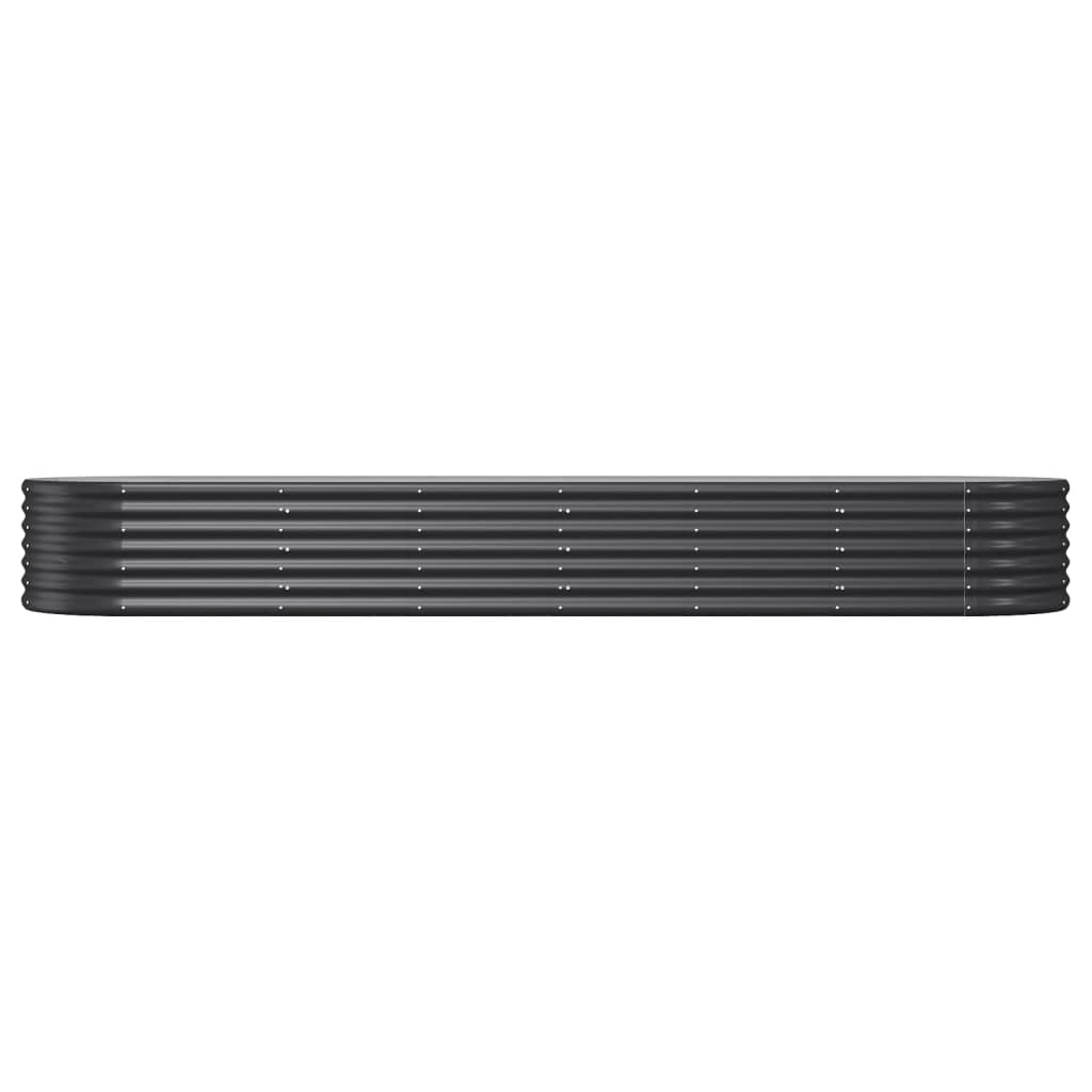 Hochbeet Verzinkter Stahl 296x80x36 cm Anthrazit