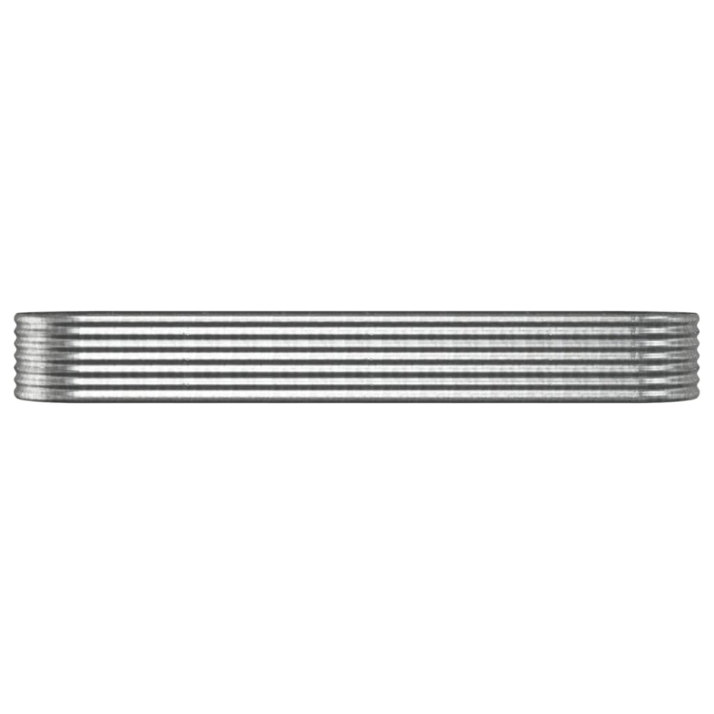 Hochbeet Verzinkter Stahl 296x80x36 cm Silbern