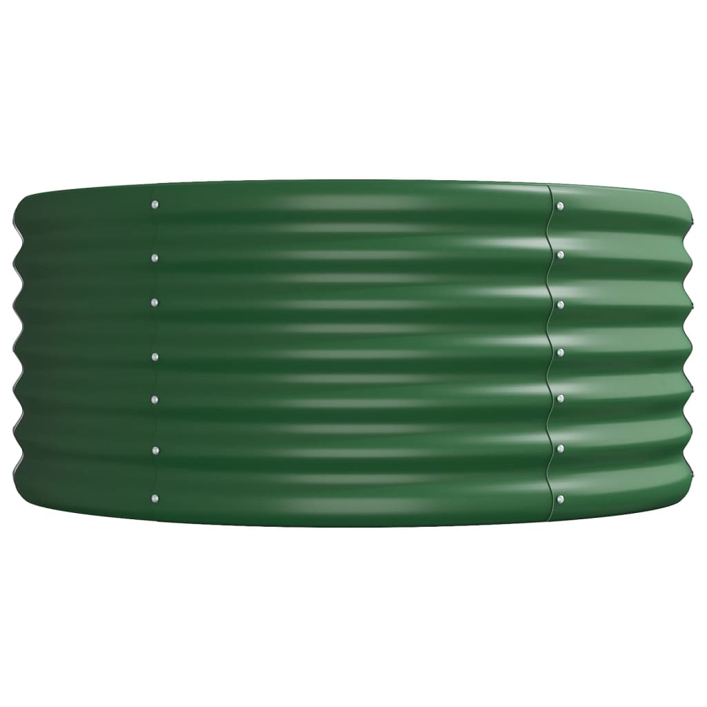 Raised bed powder-coated steel 368x80x36 cm green