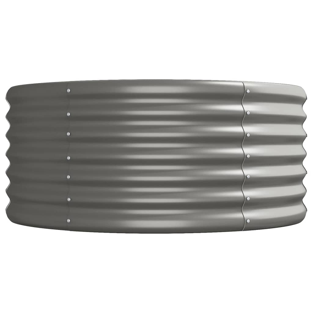 Raised bed powder-coated steel 440x80x36 cm grey