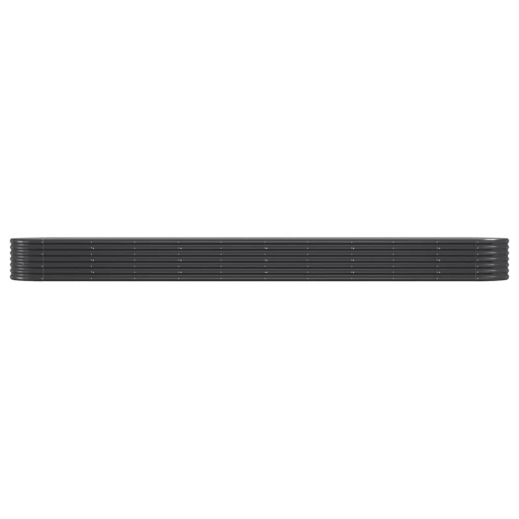 Raised bed powder-coated steel 440x80x36 cm anthracite