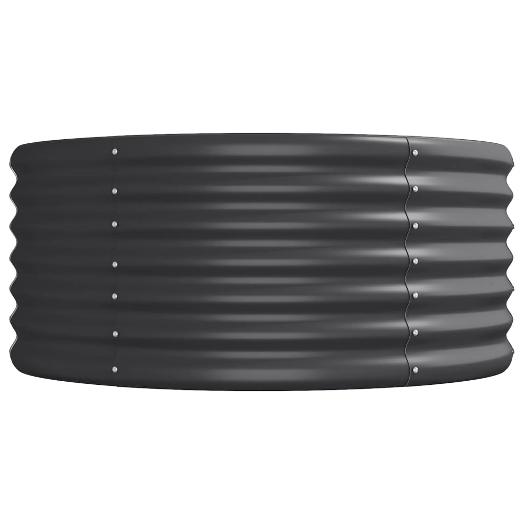 Raised bed powder-coated steel 440x80x36 cm anthracite