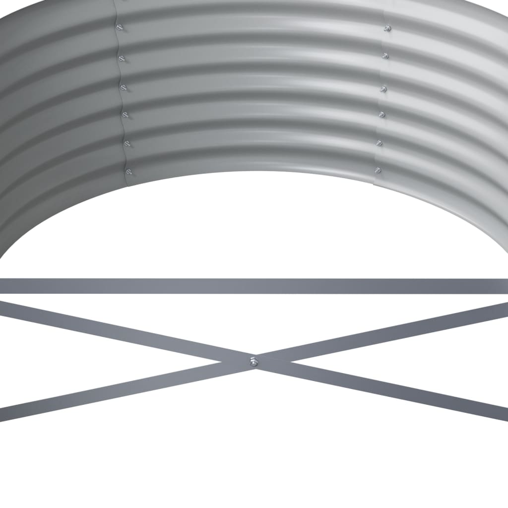 Raised bed powder-coated steel 512x80x36 cm green