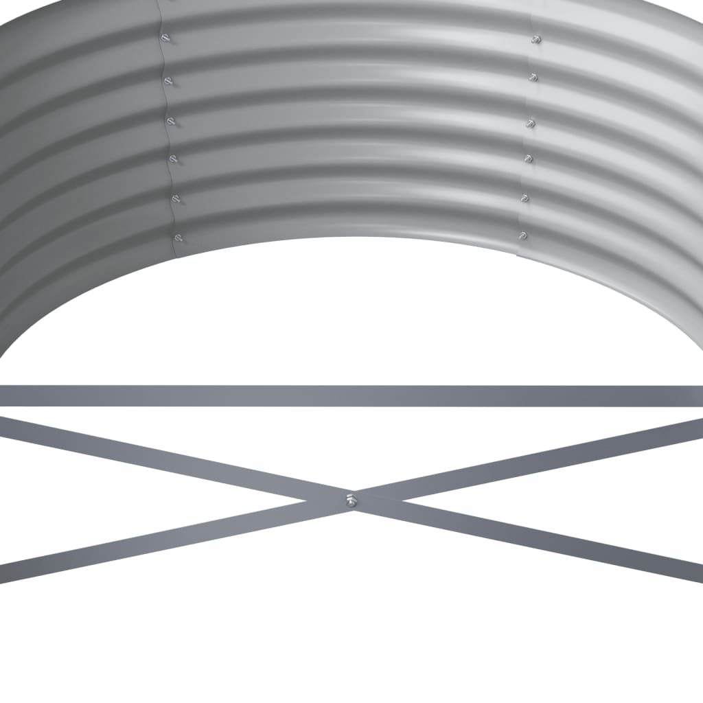 Raised bed powder-coated steel 512x80x36 cm grey