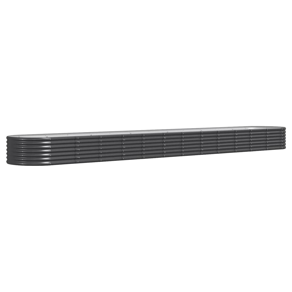 Raised bed powder-coated steel 512x80x36 cm anthracite