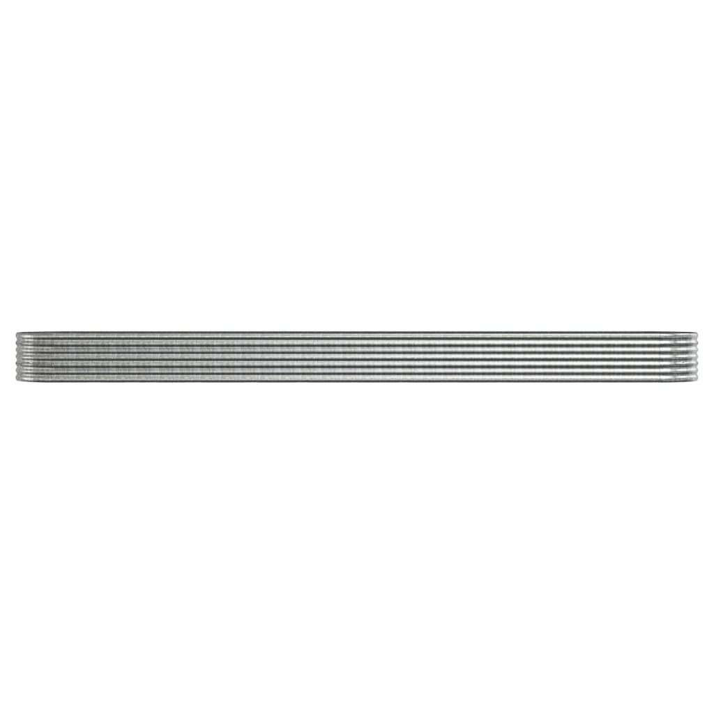 Hochbeet Verzinkter Stahl 512x80x36 cm Silbern