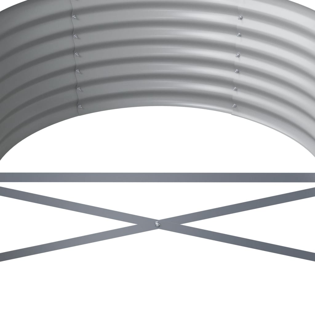 Raised bed powder-coated steel 620x80x36 cm green