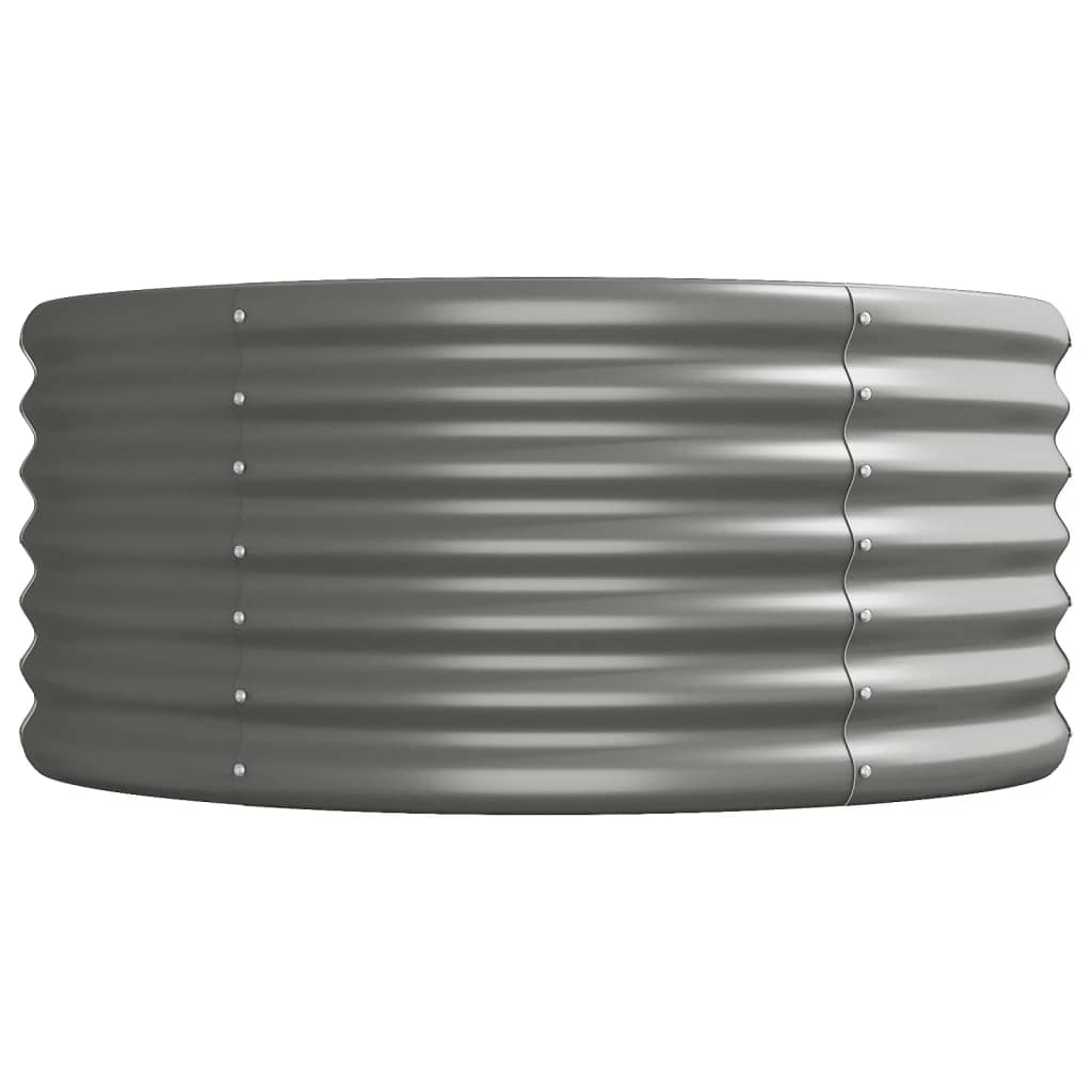 Raised bed powder-coated steel 620x80x36 cm grey