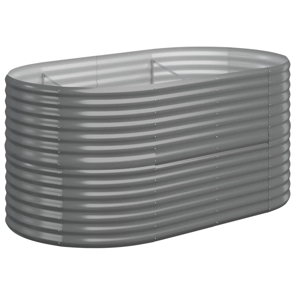 Lit surélevé en acier thermolaqué 152x80x68 cm gris