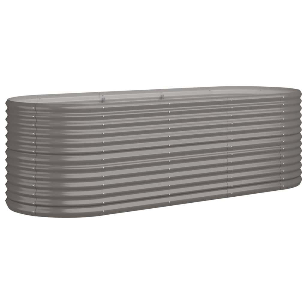 Lit surélevé en acier thermolaqué 224x80x68 cm gris