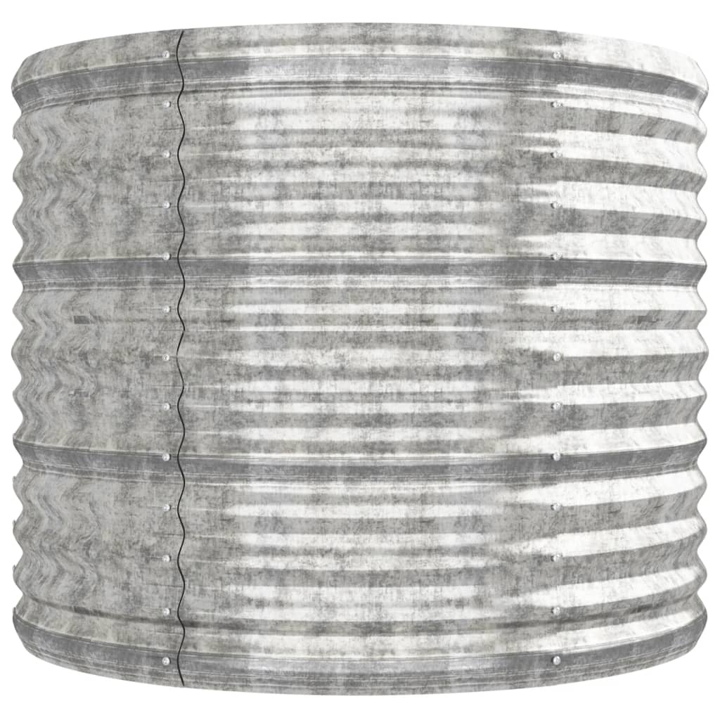 Jardinière surélevée en acier thermolaqué 296x80x68 cm argent