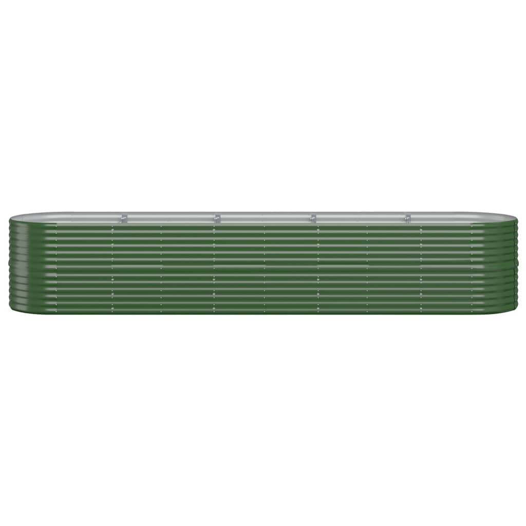 Raised bed powder-coated steel 368x80x68 cm green