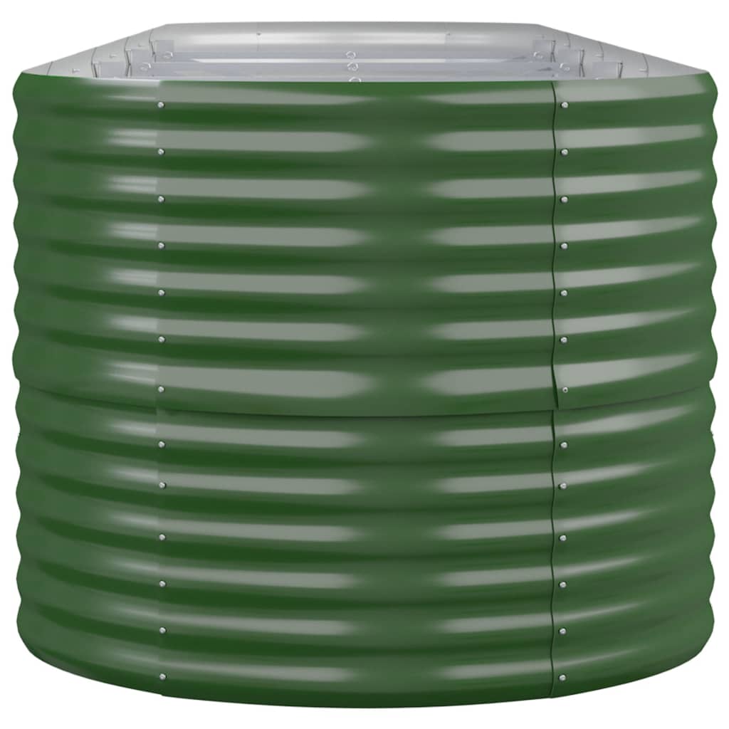 Raised bed powder-coated steel 368x80x68 cm green