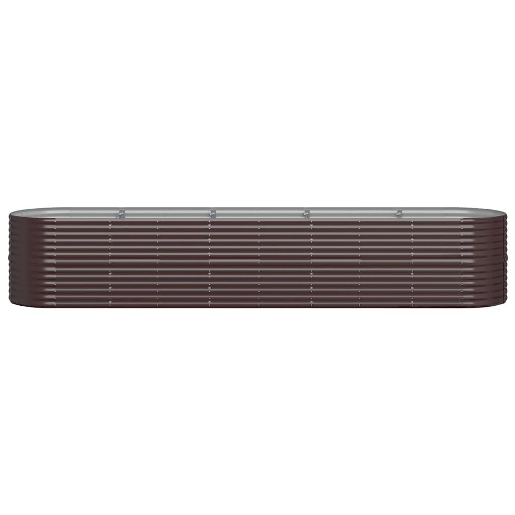 Hochbeet Verzinkter Stahl 368x80x68 cm Braun
