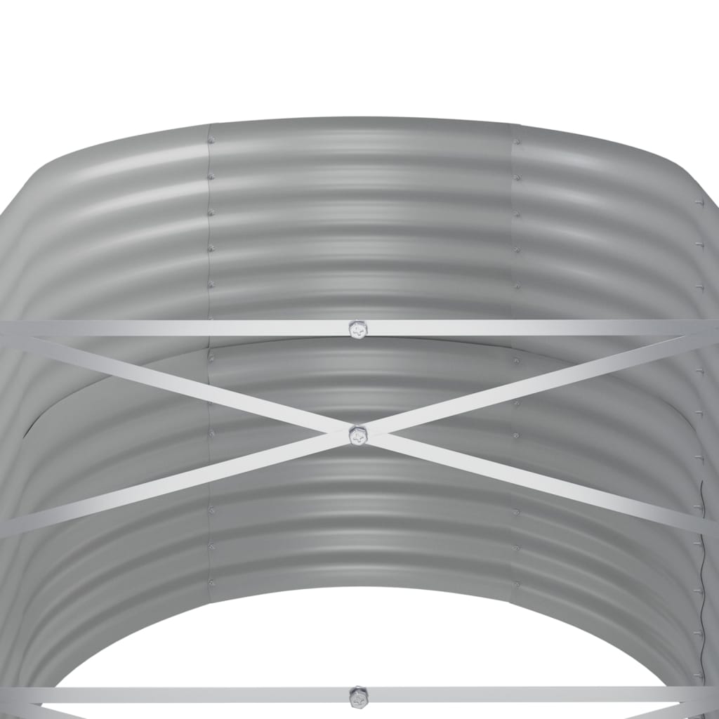 Raised bed powder-coated steel 440x80x68 cm grey