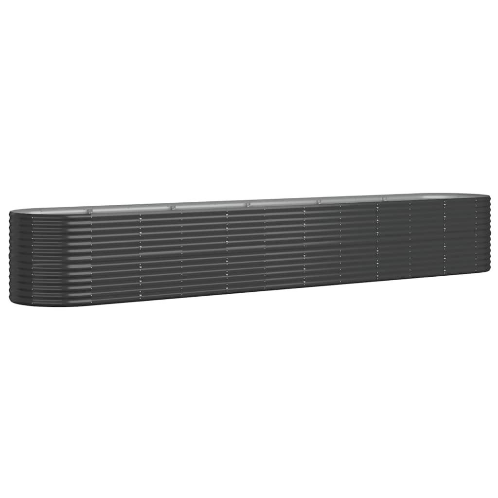 Raised bed powder-coated steel 440x80x68 cm anthracite