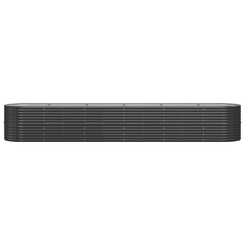 Raised bed powder-coated steel 440x80x68 cm anthracite