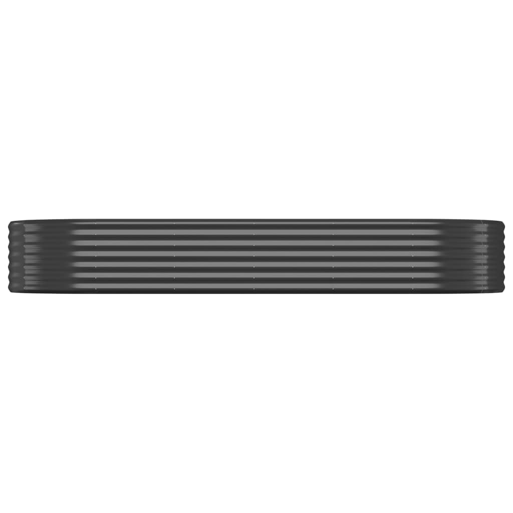 Raised bed powder-coated steel 249x100x36 cm anthracite