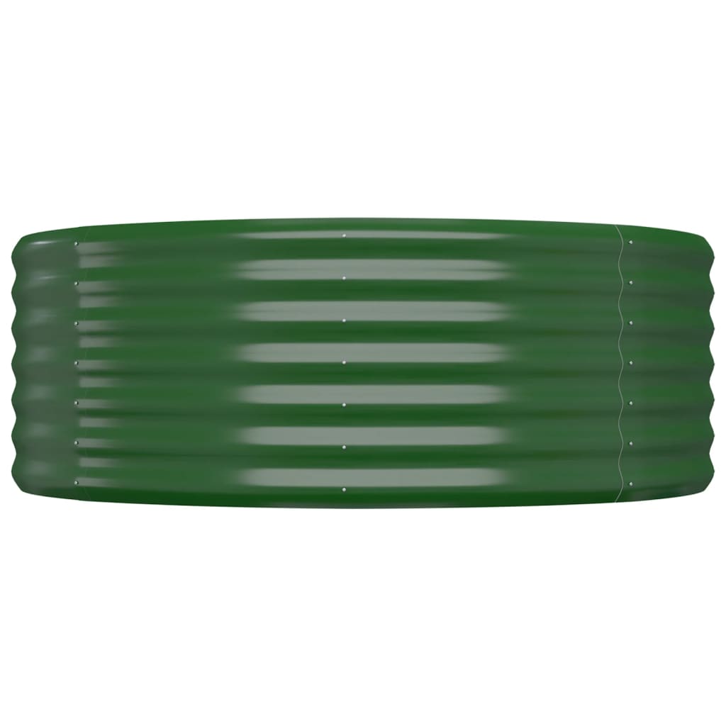 Raised bed powder-coated steel 322x100x36 cm green