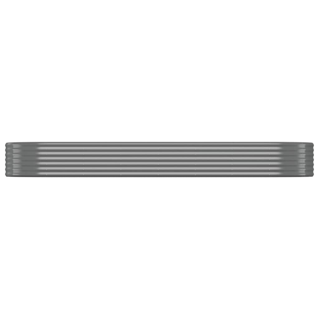 Jardinière surélevée en acier thermolaqué 322x100x36 cm gris