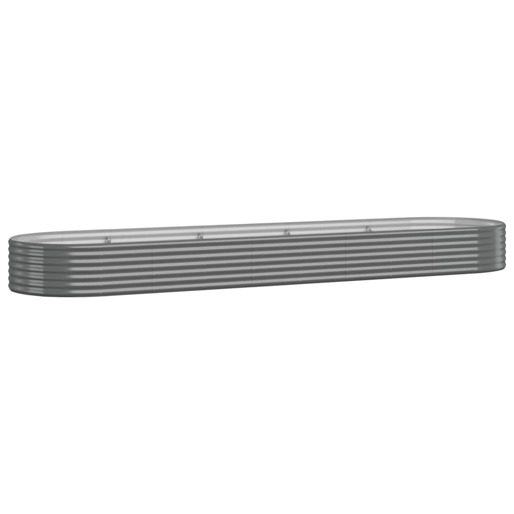 Hochbeet Verzinkter Stahl 396x100x36 cm Grau