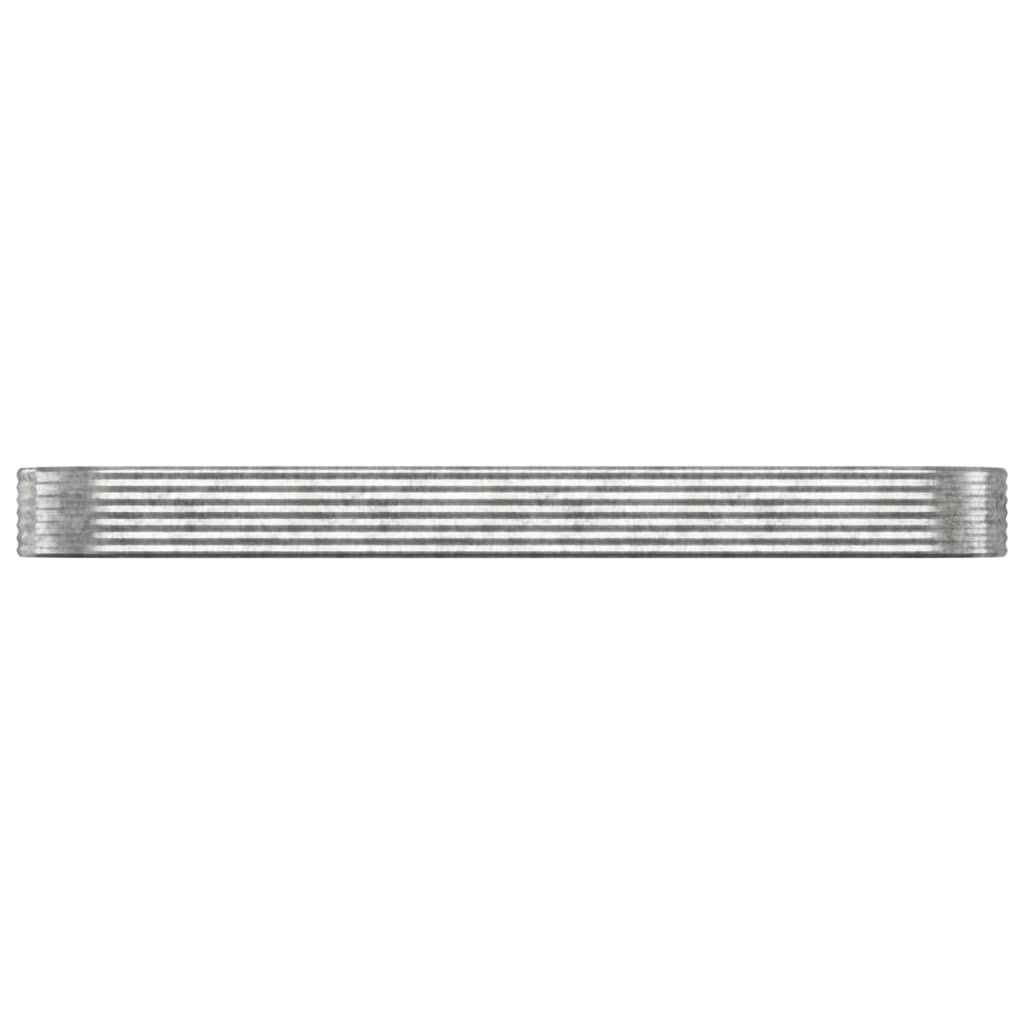 Hochbeet Verzinkter Stahl 396x100x36 cm Silbern