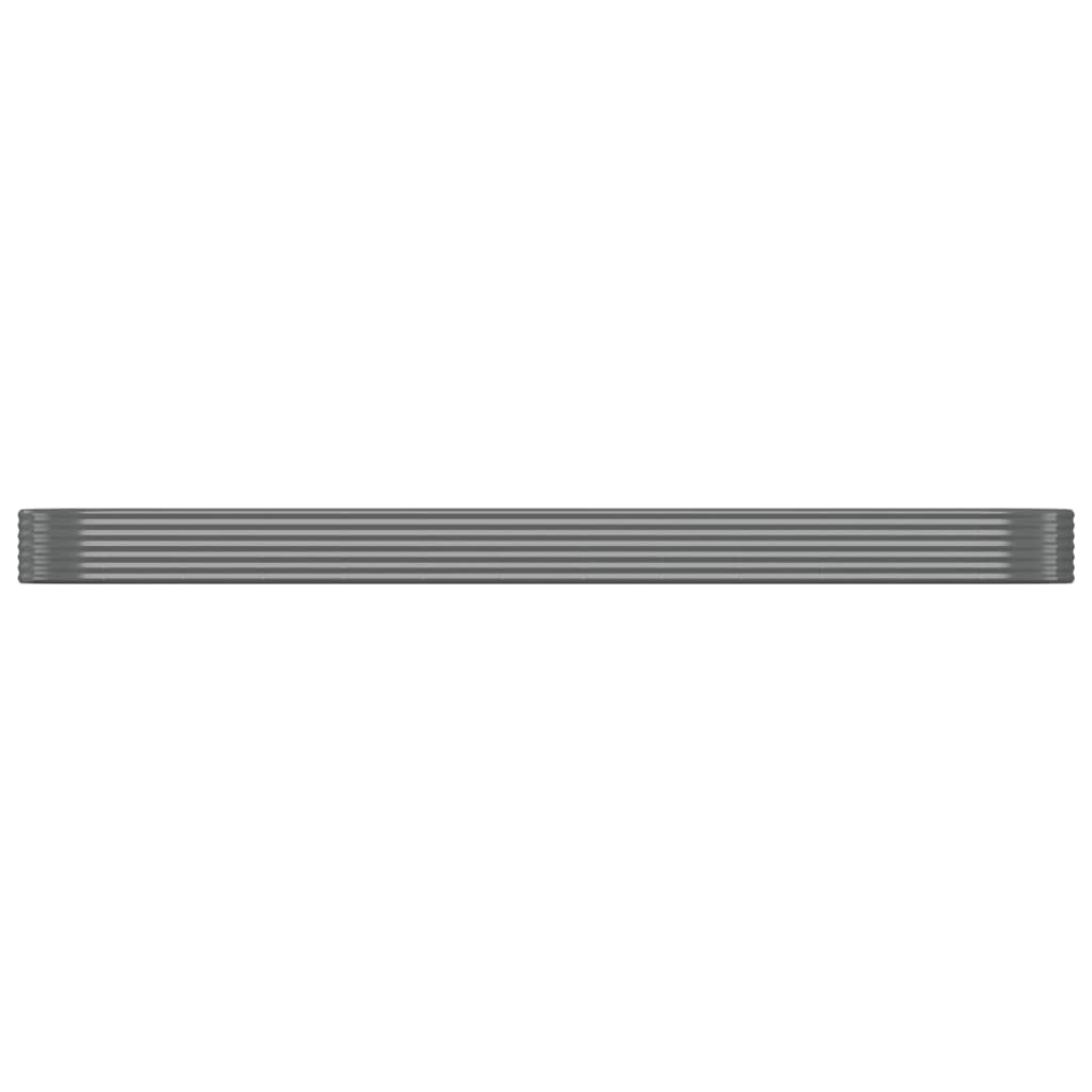 Raised bed powder-coated steel 507x100x36 cm grey
